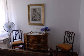 Schlafzimmer mit kleiner Sitzecke Sschlafzimmer Appartement  Portugal Urlaub Quinta