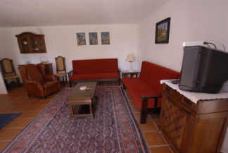 Sitzgruppe Wohnraum mit Fernsehen  Portugal Urlaub Quinta